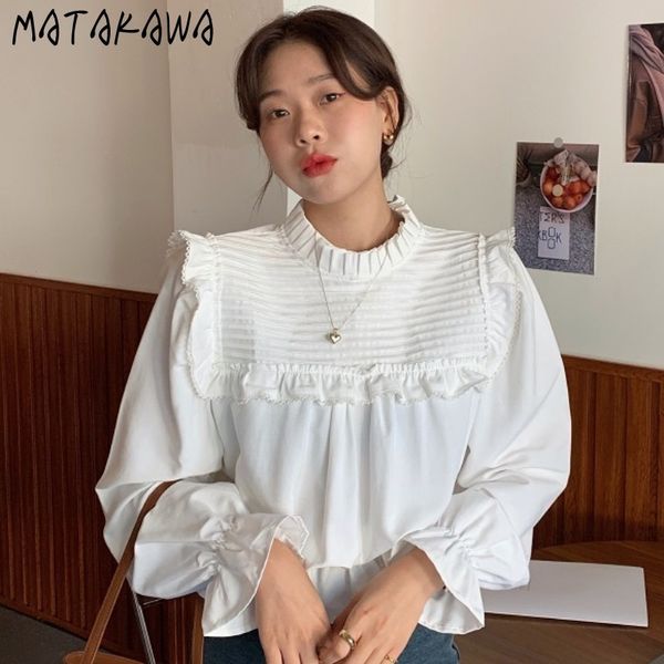 retro style fungu blouse flare sleeve shirt stand office lady blusas de mujer korean fashion clothing 210506, White
retro style fungu blouse flare sleeve shirt stand office lady blusas de mujer korean fashion clothing 210506, White