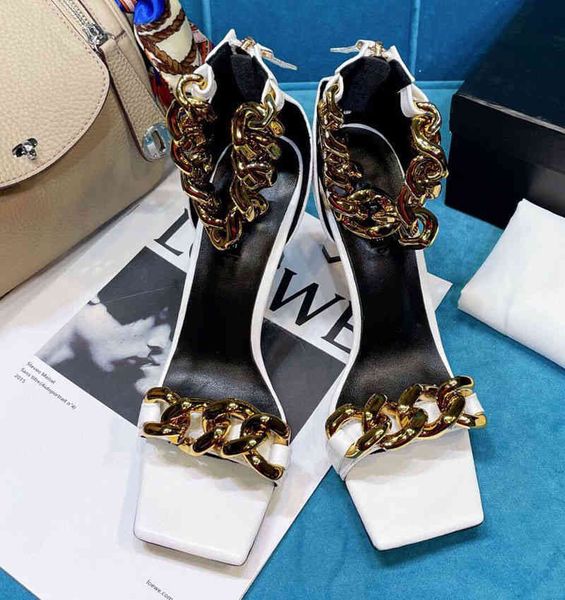 sandals summer style square head cowhide high heel thin fashion exaggerated chain bag open toe sandals for women, Black
sandals summer style square head cowhide high heel thin fashion exaggerated chain bag open toe sandals for women, Black