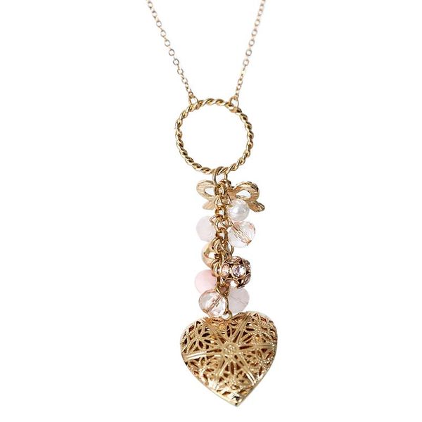 han edition short golden heart-shaped bowknot rings hollow beads necklace sweet fashion ladies accessories joker, Silver
han edition short golden heart-shaped bowknot rings hollow beads necklace sweet fashion ladies accessories joker, Silver