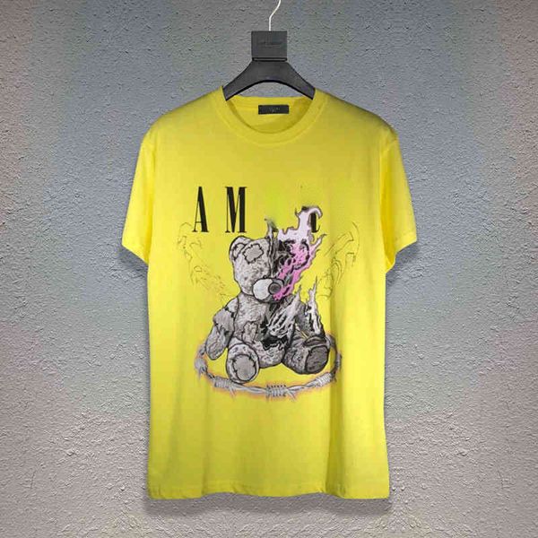 street fashion men's t-shirt new am iri teddy bear print casual hip-hop high street short sleeve t-shirt for men and women, White;black
street fashion men's t-shirt new am iri teddy bear print casual hip-hop high street short sleeve t-shirt for men and women, White;black
