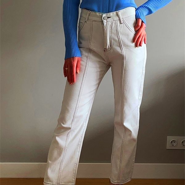 weekeep women's jeans korean fashion baggy contrast high waist white jeans for women y2k wide leg denim pants streetwear casual 220815, Blue
weekeep women's jeans korean fashion baggy contrast high waist white jeans for women y2k wide leg denim pants streetwear casual 220815, Blue