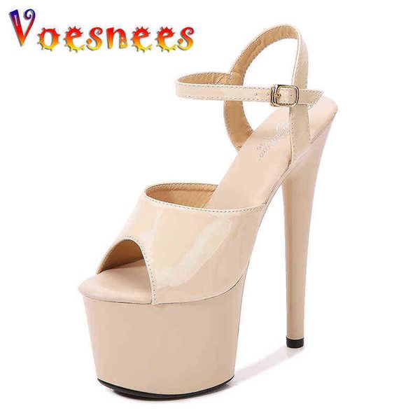 sandals shoes women show 13 15 17 cm high heels platform color stripers girls shoe party club drop sales size 43 220317, Black 
sandals shoes women show 13 15 17 cm high heels platform color stripers girls shoe party club drop sales size 43 220317, Black