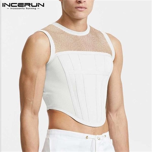 men tank mesh patchwork round neck sleeveless see through vests streetwear party niglub crop incerun d220615, White;black
men tank mesh patchwork round neck sleeveless see through vests streetwear party niglub crop incerun d220615, White;black