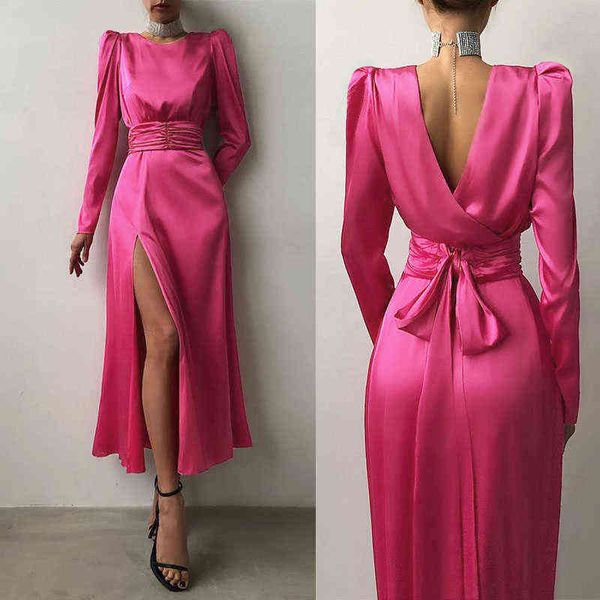 celmia party dress autumn women elegant satin maxi vestidos long puff sleeve backless shirt sundress high slit hem belted robe y220401, Black;gray
celmia party dress autumn women elegant satin maxi vestidos long puff sleeve backless shirt sundress high slit hem belted robe y220401, Black;gray
