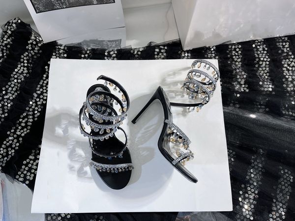 women fashion sandals luxury design with twisting rhinestone delicate heels temperament beautiful appearance, Black
women fashion sandals luxury design with twisting rhinestone delicate heels temperament beautiful appearance, Black