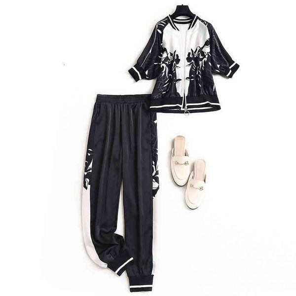 women's tracksuits european original order large foreign trade discount boutique export surplus summer round neck coat satin leggings s, Gray
women's tracksuits european original order large foreign trade discount boutique export surplus summer round neck coat satin leggings s, Gray