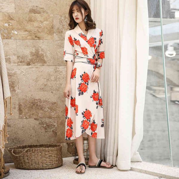 casual dresses small ocs big pill paper same lace up short sleeve wrap skirt slim flower print dress, Black;gray
casual dresses small ocs big pill paper same lace up short sleeve wrap skirt slim flower print dress, Black;gray
