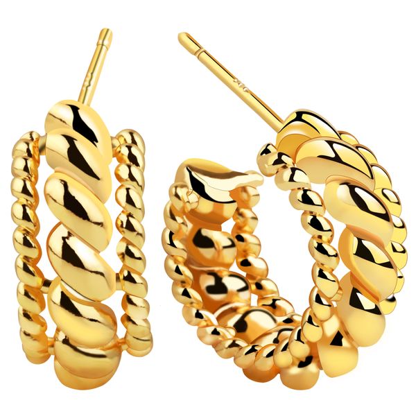 14k gold plated chunky small hoop stud dainty minimalist open hoops earrings for women gift, Golden;silver
14k gold plated chunky small hoop stud dainty minimalist open hoops earrings for women gift, Golden;silver