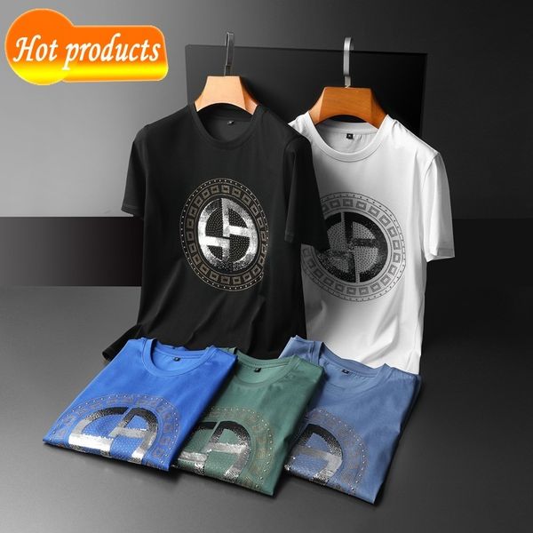 factory direct selling tide brand clothes wholesale 2022 summer short sleeve t-shirt men's version fashion slim fitting sequin merceriz, White;black
factory direct selling tide brand clothes wholesale 2022 summer short sleeve t-shirt men's version fashion slim fitting sequin merceriz, White;black