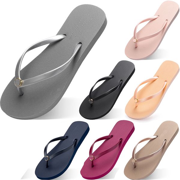 

Women Slippers Fashion Flip Flops Beach Hotel Indoor Slipper Triple Black Pink White Lemon Green Grey Navy Womens Shoes Thirty Four01