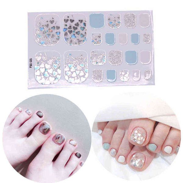 false nails 1pc toe sticker adhesive toenail art polish tips french glitter sequins wraps strips easy to wear manicure for women 0616, Red;gold
false nails 1pc toe sticker adhesive toenail art polish tips french glitter sequins wraps strips easy to wear manicure for women 0616, Red;gold