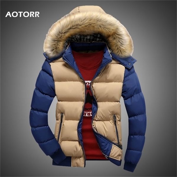 men down jacket winter male casual hooded outwears coat warm fur parka overcoat men's solid thick fleece zipper jackets 201209, Black
men down jacket winter male casual hooded outwears coat warm fur parka overcoat men's solid thick fleece zipper jackets 201209, Black