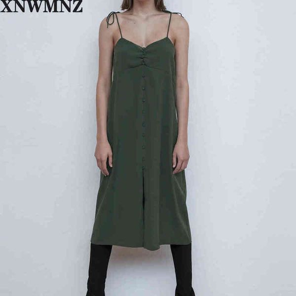 xnwmnz za beach style braces dresses women fashion solid dress elegant buttons sleeveless female ladies 210513, Black;gray
xnwmnz za beach style braces dresses women fashion solid dress elegant buttons sleeveless female ladies 210513, Black;gray
