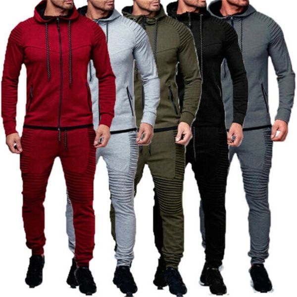 men tracksuit sport 2pcs set casual jacketpants jogging athletic trainer solid cotton suit runing wear mens sport suit 220804, Gray
men tracksuit sport 2pcs set casual jacketpants jogging athletic trainer solid cotton suit runing wear mens sport suit 220804, Gray