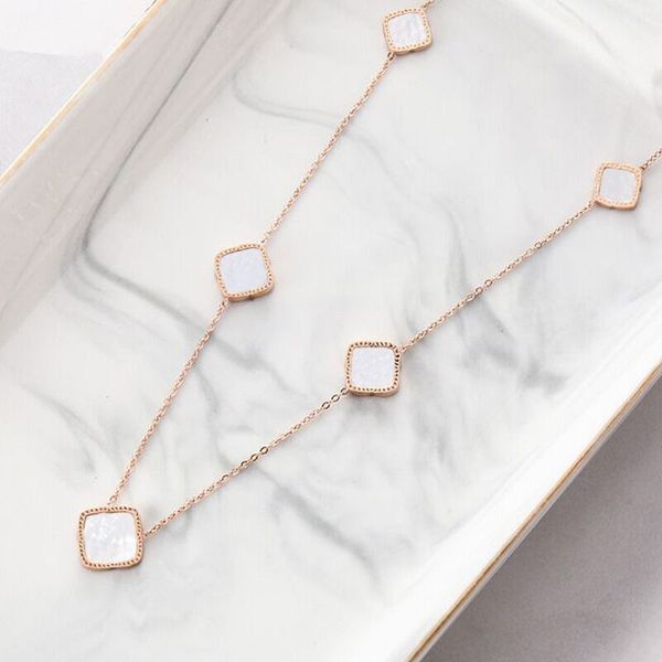 classic choker clover necklace five flowers pendant does not fade 18k rose gold titanium steel woman diamond necklaces fashion gift wholesal, Silver
classic choker clover necklace five flowers pendant does not fade 18k rose gold titanium steel woman diamond necklaces fashion gift wholesal, Silver