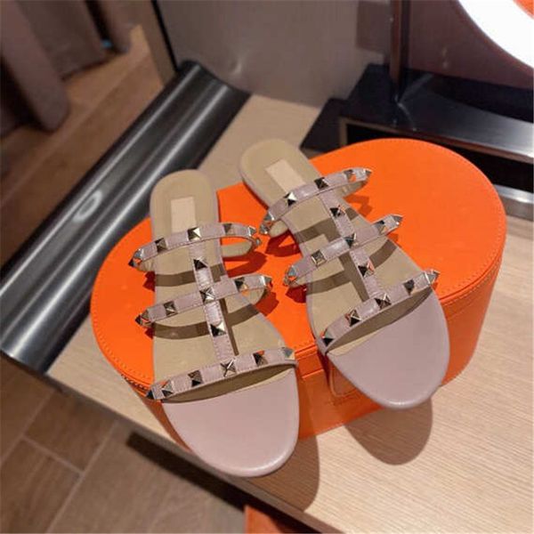 classic rivet slippers womens fashion hollow out thin belt sandals leather flat heel slippers, Black
classic rivet slippers womens fashion hollow out thin belt sandals leather flat heel slippers, Black