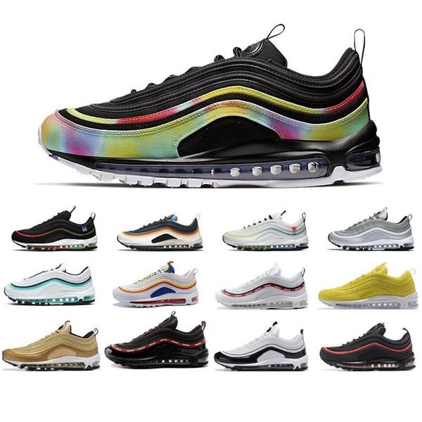 97 mens running shoes triple black white sliver bullet metalic gold 97s undefeated men women trainer sports sneaker 36-45 36-45
97 mens running shoes triple black white sliver bullet metalic gold 97s undefeated men women trainer sports sneaker 36-45 36-45
