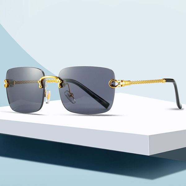 new carter fashion luxury brand designer men sunglasses rimless twisted metal leg glasses personalized optical frames, White;black
new carter fashion luxury brand designer men sunglasses rimless twisted metal leg glasses personalized optical frames, White;black