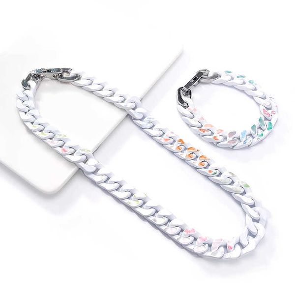 fashion men cuban necklace titanium steel chain blue sky and white clouds spray color necklace bracelet bamboo section dazzle colors jewelry, Black
fashion men cuban necklace titanium steel chain blue sky and white clouds spray color necklace bracelet bamboo section dazzle colors jewelry, Black