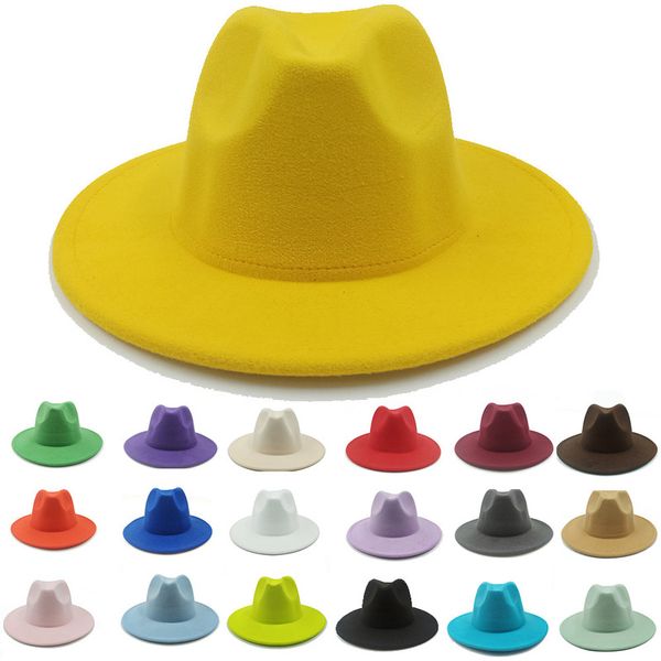 fedora for men hats women children simple woolen jazz british style fashion big along multicolor 220630, Yellow
fedora for men hats women children simple woolen jazz british style fashion big along multicolor 220630, Yellow