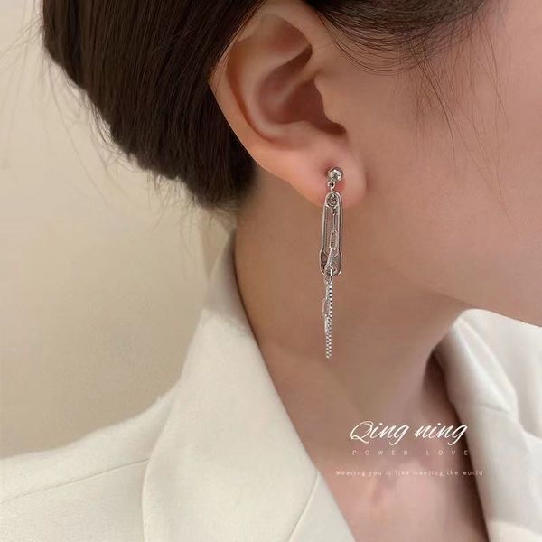 925 silver needle korean fashion normcore style personalized pin tassel earrings long earrings dignified sense of design eardrop, Golden
925 silver needle korean fashion normcore style personalized pin tassel earrings long earrings dignified sense of design eardrop, Golden