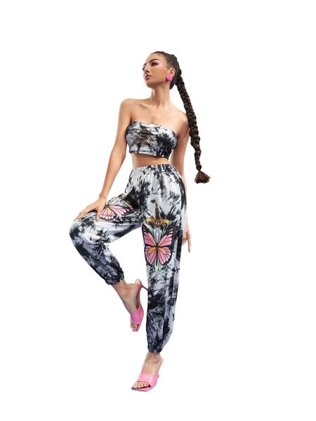 x madujune graphic print tie dye tube f1a5#, White
x madujune graphic print tie dye tube f1a5#, White