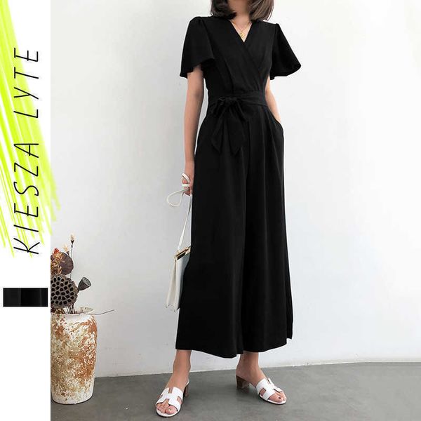 black short sleeved jumpsuit for womens summer highwaisted sashes wide leg cargo jumpsuits streetwear 210608, Black;white
black short sleeved jumpsuit for womens summer highwaisted sashes wide leg cargo jumpsuits streetwear 210608, Black;white