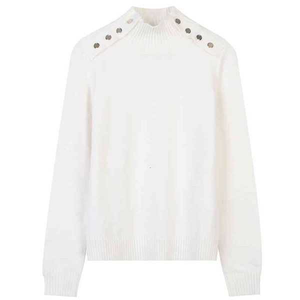 women's sweaters autumn winter short half high collar solid color single breasted design gentle french loose pullover women's wear, White;black
women's sweaters autumn winter short half high collar solid color single breasted design gentle french loose pullover women's wear, White;black