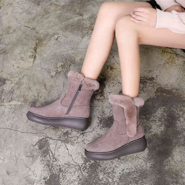 slippers slope heel thick bottom snow boots women's winter middle plush warm large tube frosted leather boots ul4t, Black
slippers slope heel thick bottom snow boots women's winter middle plush warm large tube frosted leather boots ul4t, Black