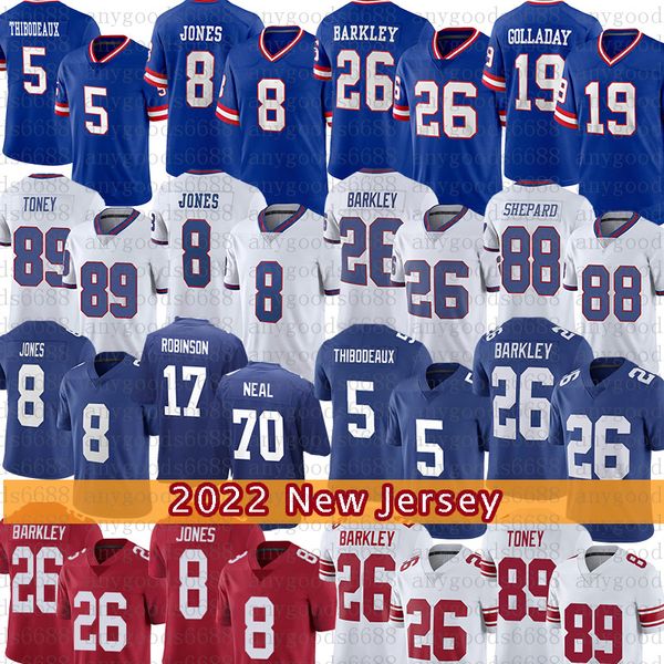 mens daniel jones football jersey 26 saquon barkley kayvon thibodeaux kenny golladay wan'dale robinson lawrence taylor evan neal sterli, Black;red
mens daniel jones football jersey 26 saquon barkley kayvon thibodeaux kenny golladay wan'dale robinson lawrence taylor evan neal sterli, Black;red