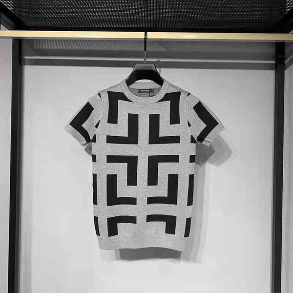2022 summer striped sleeve short seasonal sweater men's t-shirt elastic knitted half thickened bottoming shirt large o-neck clothes tee, White;black
2022 summer striped sleeve short seasonal sweater men's t-shirt elastic knitted half thickened bottoming shirt large o-neck clothes tee, White;black