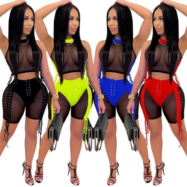 cmyaya women lace up mesh see though patchwork shorts suit club party night tracksuit two piece set fitness outfits 210302, White
cmyaya women lace up mesh see though patchwork shorts suit club party night tracksuit two piece set fitness outfits 210302, White