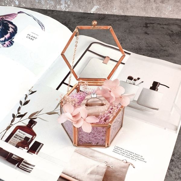 hexagon transparent rose gold glass ring box wedding geometric jewelry organizer cx220443, Silver
hexagon transparent rose gold glass ring box wedding geometric jewelry organizer cx220443, Silver