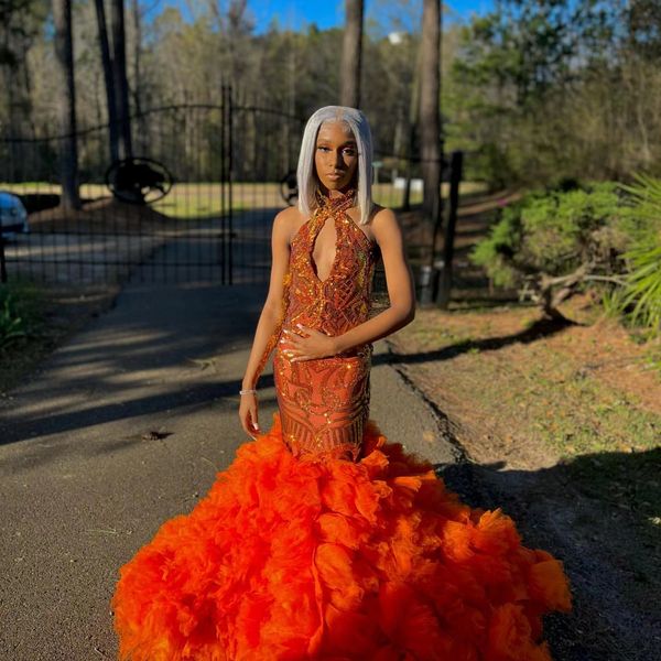 orange sequined prom dresses 2022 halter sleeveless ruffles long mermaid gowns african celebrity party evening dress for black girl
orange sequined prom dresses 2022 halter sleeveless ruffles long mermaid gowns african celebrity party evening dress for black girl