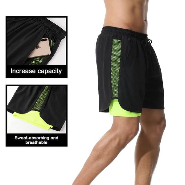 running shorts men's casual 2 in 1 quick drying sport gyms fitness bodybuilding workout built-in pockets short men, Black;blue
running shorts men's casual 2 in 1 quick drying sport gyms fitness bodybuilding workout built-in pockets short men, Black;blue
