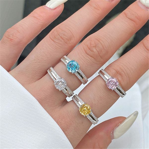 luxury colorful 925 sterling silver wed ring for woman round love diamond ring designer jewelry 8a zirconia pink white engagement bride wedd, Slivery;golden
luxury colorful 925 sterling silver wed ring for woman round love diamond ring designer jewelry 8a zirconia pink white engagement bride wedd, Slivery;golden