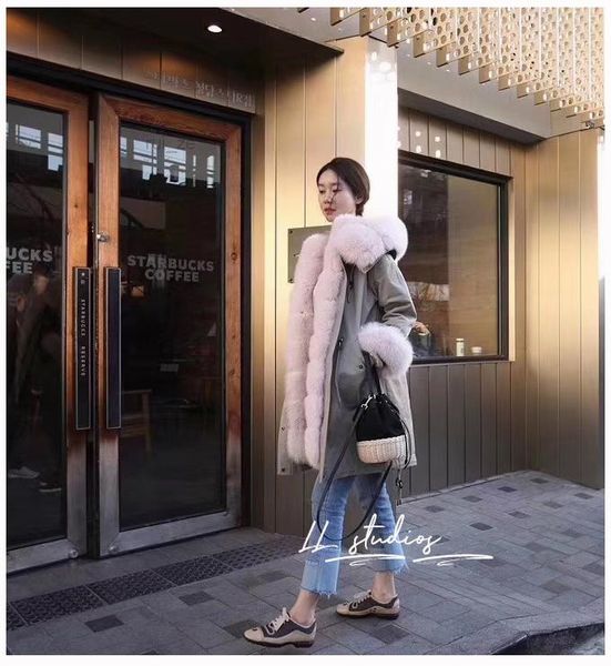 & women's fur faux parka 2021 winter detachable rex liner oversized collar mid-length coat women, Black
& women's fur faux parka 2021 winter detachable rex liner oversized collar mid-length coat women, Black