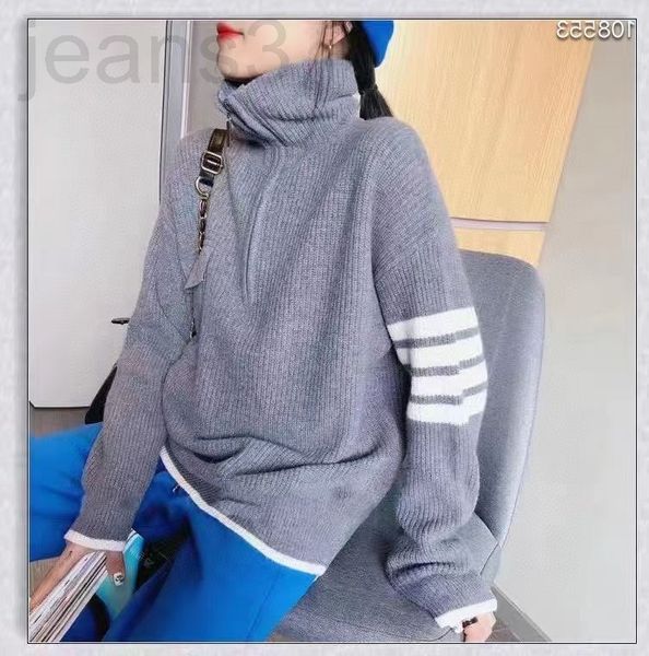 women's knits & tees designer stand collar four bar zipper high neck pullover cashmere sweater women's 2021 autumn new style versa, White
women's knits & tees designer stand collar four bar zipper high neck pullover cashmere sweater women's 2021 autumn new style versa, White