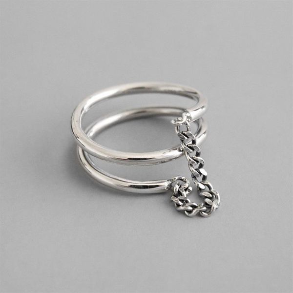new chic 925 sterling silver multilayer cross chain link rings for women vintage statement silver ring 13/17 size291m 
new chic 925 sterling silver multilayer cross chain link rings for women vintage statement silver ring 13/17 size291m