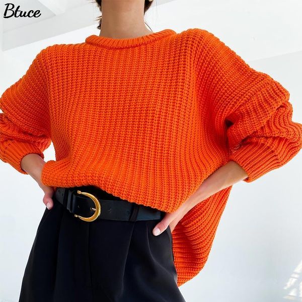 autumn winter women solid knitted thickening oversized sweater female round neck long sleeve casual loose pullovers 220816, White;black
autumn winter women solid knitted thickening oversized sweater female round neck long sleeve casual loose pullovers 220816, White;black