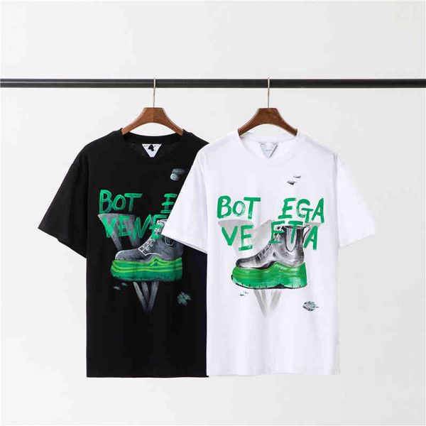 women's t-shirt high version summer bv classic graffiti hand-painted shoes letters men's and women's short sleeved t-shirt, White
women's t-shirt high version summer bv classic graffiti hand-painted shoes letters men's and women's short sleeved t-shirt, White