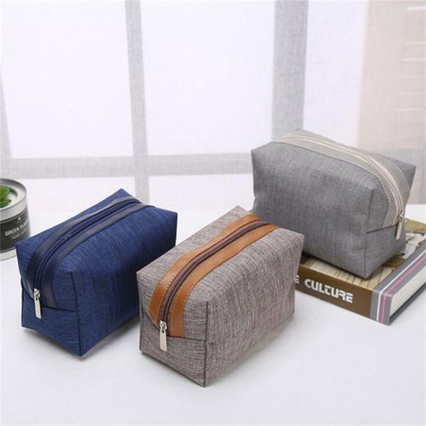 

Myyshop Portable Cosmetic Bag Simple Square Bags Commute Storage Customized Logo Zipper Handbag Home Furnishing S0104, White
