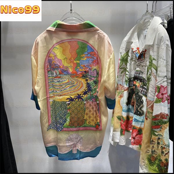 22ss new shirts sicilian vacation style illusion island print short-sleeved shirt fairy tale dream silk shirt men, White;black
22ss new shirts sicilian vacation style illusion island print short-sleeved shirt fairy tale dream silk shirt men, White;black