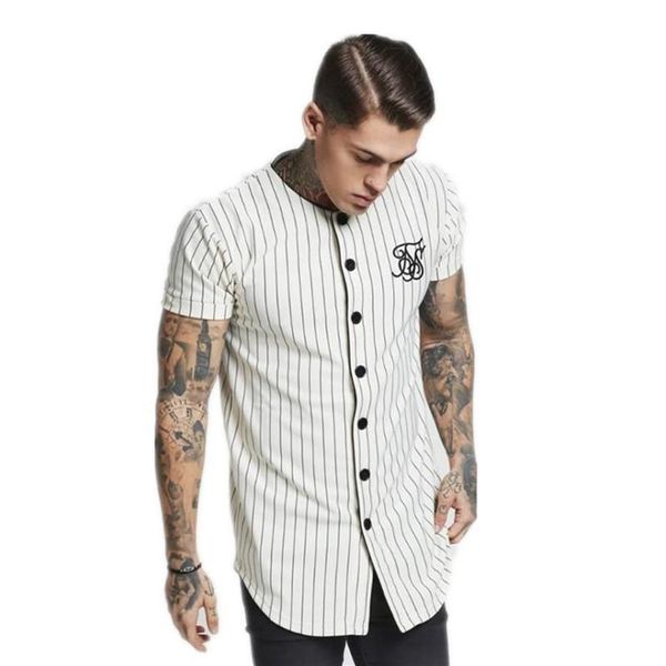 men summer short sleeve baseball shirt sik silk embroidered cotton t -shirt fashion striped men 's short sleeve 216i, White;black
men summer short sleeve baseball shirt sik silk embroidered cotton t -shirt fashion striped men 's short sleeve 216i, White;black