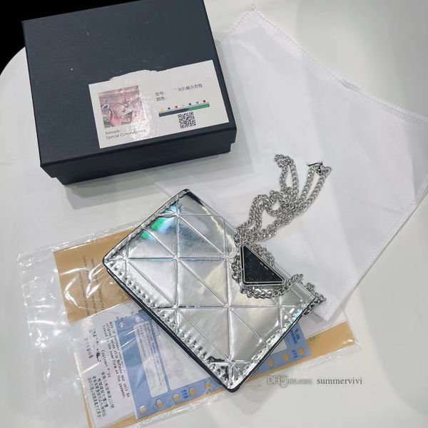 designer kids triangle mirror handbag 2022 girls metal chain crossbody bags children silver one shoulder bag a8513, Black
designer kids triangle mirror handbag 2022 girls metal chain crossbody bags children silver one shoulder bag a8513, Black
