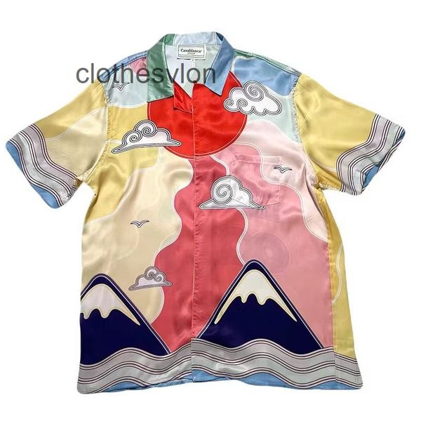designer mens clothes casablancas 22ss mashao mountain red sun gradient silk couple hawaiian short sleeve shirt europe and the united states, White;black
designer mens clothes casablancas 22ss mashao mountain red sun gradient silk couple hawaiian short sleeve shirt europe and the united states, White;black