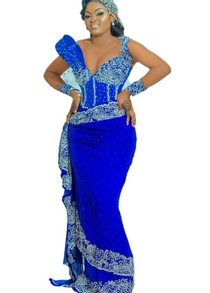 aso ebi 2022 arabic plus size blue mermaid luxurious prom dresses lace beaded evening formal party second reception birthday engagement gown, Black
aso ebi 2022 arabic plus size blue mermaid luxurious prom dresses lace beaded evening formal party second reception birthday engagement gown, Black