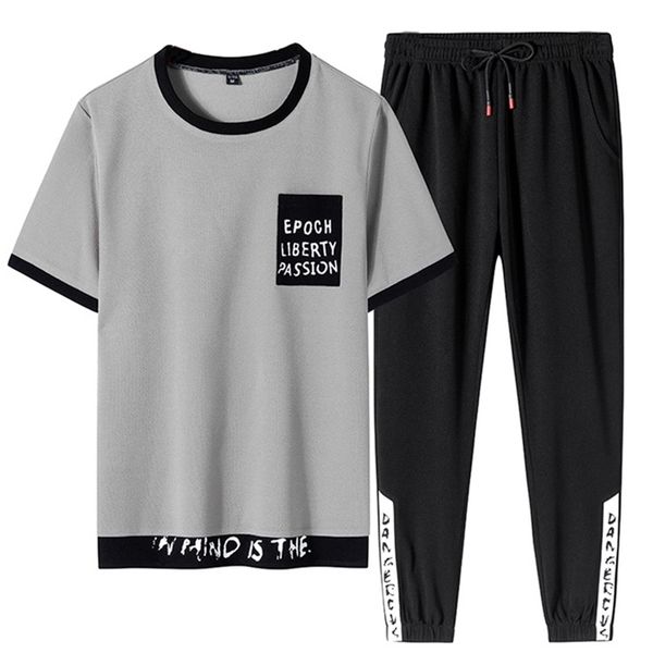 plus size summer men tshirt sets 2 piece short sleeved sportswear tracksuit men casual jogger sweat suits 6xl 7xl 8xl 210727, Gray
plus size summer men tshirt sets 2 piece short sleeved sportswear tracksuit men casual jogger sweat suits 6xl 7xl 8xl 210727, Gray