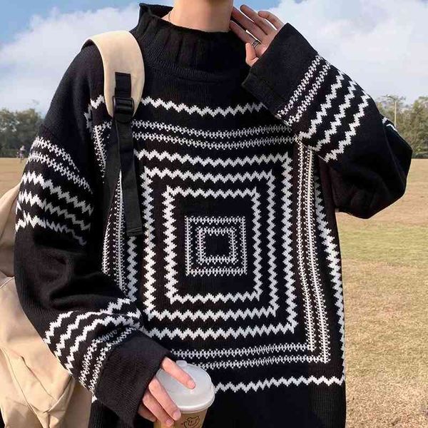 2022 summer striped sleeve autumn winter neck sweater men's knit trend o-neck clothes tees casual fashion, White;black
2022 summer striped sleeve autumn winter neck sweater men's knit trend o-neck clothes tees casual fashion, White;black