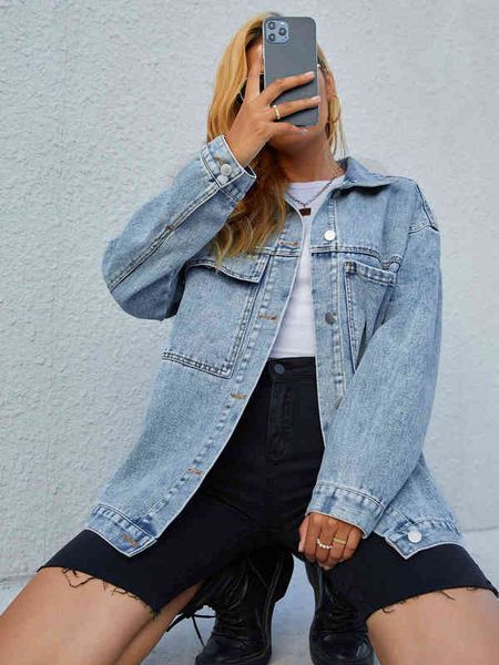 dgirl women denim coat autumn winter new long sleeve denim jacket printed loose denim coat l220714, Black;brown
dgirl women denim coat autumn winter new long sleeve denim jacket printed loose denim coat l220714, Black;brown